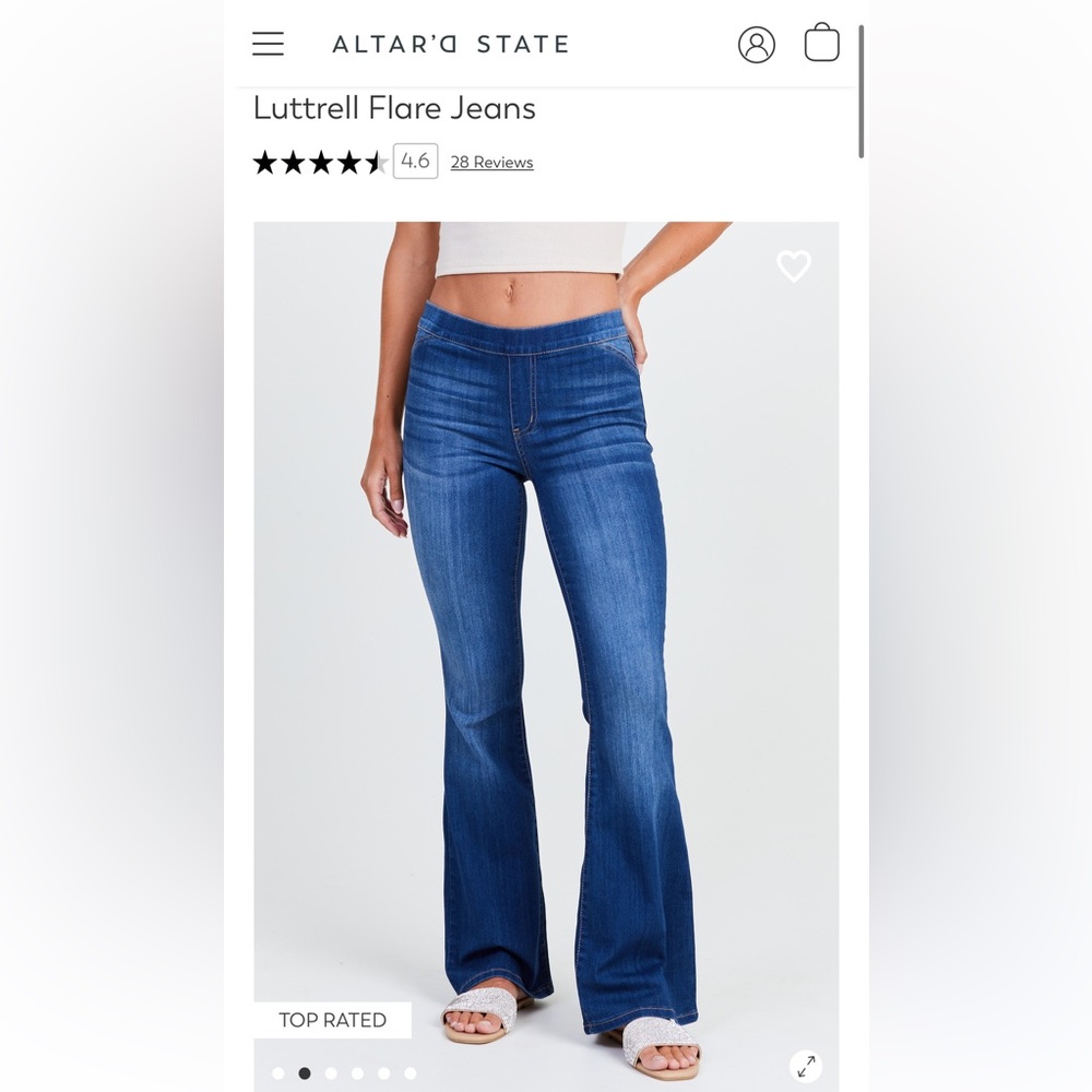 Women’s Altar’d State Luttrell Flare Jeans size medium